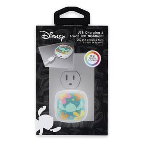 Disney Stitch USB Charging Touch LED Nightlight USB & Type-C New in Box